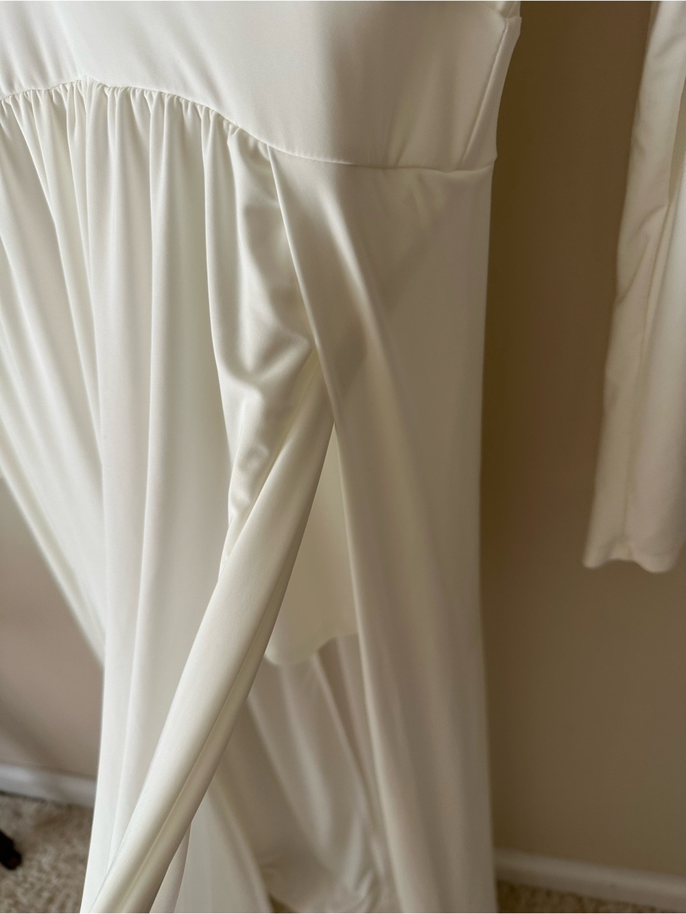 Fashion Nova Cream Maxi Dress Romper - Picture 4 of 8